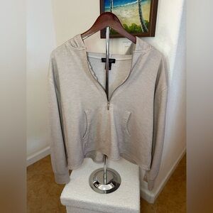 Rachel Zoe Women's Cream Zip-Up Hoodie